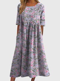 Djala™ | Flattering Dress - Dusty Lilac