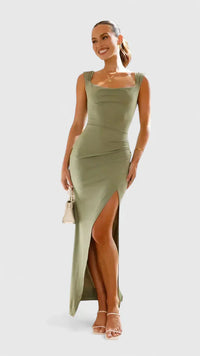 Coralya™ | Elegant Women Maxi Dress - Green