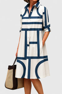 Skarlette | Elegant Midi Dress - White