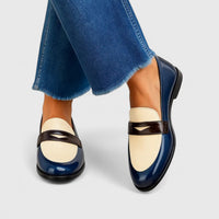 Skyleah | Lightweight Comfort Loafers - Blue and Beige