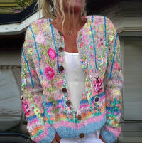 Sanne | Elegant vest met bloemenprint - Mulitcolour