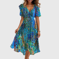 Catalina™ | Chic Midi Dress - Blue