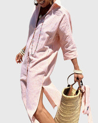 Ellen™ | Classic Striped Dress - Pink