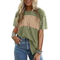LENIX™ | Everyday Breathable Stripe Crewneck - Army Green