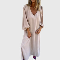 Carol™ - Long Boho Dress with Pockets - Apricot