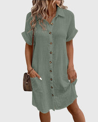 Caroline™ | Comfortable Dress - Olive Green