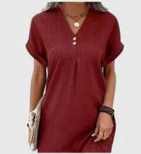 Massie | Draped Dress - Red