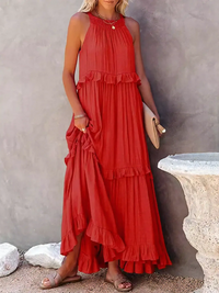 Cherry™ | Flow & Flutter Women Maxi Dress - Red