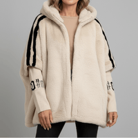 Donna | Hooded Fluffy Jacket - Beige