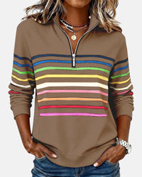 Wren | Classic Cotton Zip Sweatshirt for Everyday Comfort - Khaki