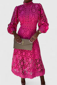 Kryzandra | Women Elegant Maxi Dress - Pink