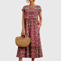 Valencia™  | Chic Floral Dress - Red