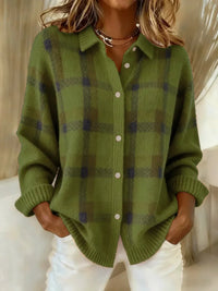 Brinovelle - Chic and Cozy Checkered Vest - Green
