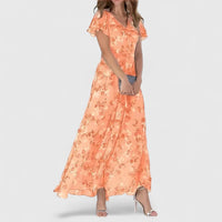 Evelyn™ | Women Luxe Maternity Dress - Orange