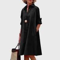 Paige™ - Elegant Dress With Pockets - Black