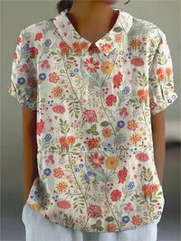 MARLENE™ | Women Vintage Print Shirt - Floral Print 3