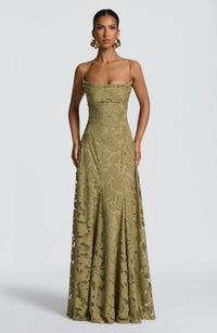 Vaynie | Women Elegant Maxi Dress - Sage