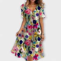 Clara | Women Elegant Maxi Dress - Multicolour