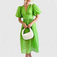 Elanqi | Elegant Midi Dress - Green