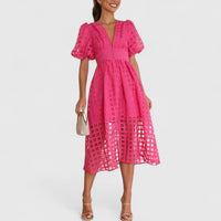 Elanqi | Elegant Midi Dress - Pink
