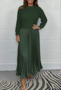 Maeliq | Elegant Women Maxi Dress - Green