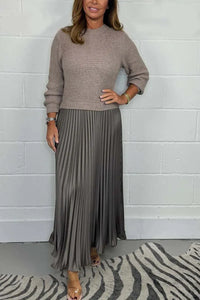 Maeliq | Elegant Women Maxi Dress - Grey