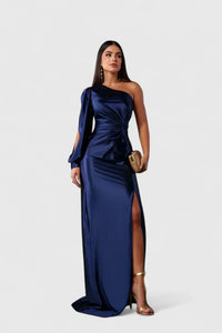 Alionessah | Elegant Women Maxi Dress - Navy Blue