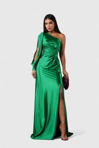 Alionessah | Elegant Women Maxi Dress - Emerald Green