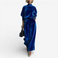 Evangeline™ Contemporary Set | Modern Relaxed Two Piece Set - Blue