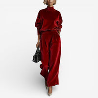 Evangeline™ Contemporary Set | Modern Relaxed Two Piece Set - Red