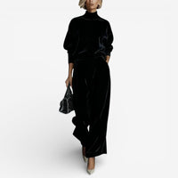 Evangeline™ Contemporary Set | Modern Relaxed Two Piece Set - Black