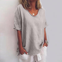 CALLIE™ – Comfy Loose Fit Top - Grey