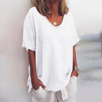 CALLIE™ – Comfy Loose Fit Top - White