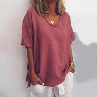 CALLIE™ – Comfy Loose Fit Top - Dark Pink