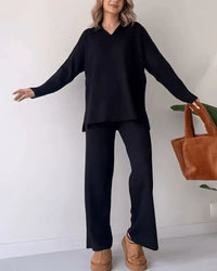 Serene™ | Elegant Women Two-Piece Set - Black