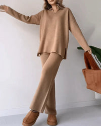 Serene™ | Elegant Women Two-Piece Set - Khaki