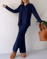 Serene™ | Elegant Women Two-Piece Set - Dark Blue