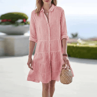 Lolita | Breezy Striped Dress - Red