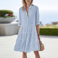 Lolita | Breezy Striped Dress - Blue