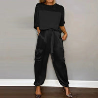 Elly | Casual Women's Two-Piece Set - Black