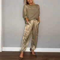 Elly | Casual Women's Two-Piece Set - Gold