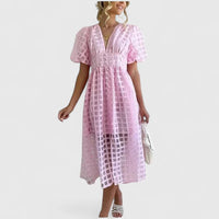 Elanqi | Elegant Midi Dress - Baby Pink
