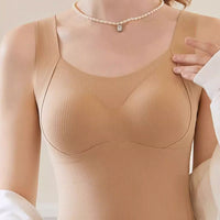 MAUDE™ | Women Thermal Padded Tank Top - Khaki