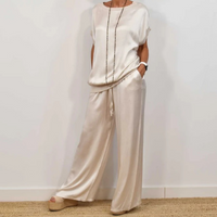 Rita™ Elegant Two-Piece Set | Flowing Blouse and Wide-Leg Pants - White