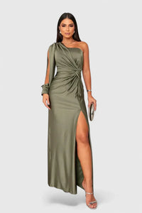 Alionessah | Elegant Women Maxi Dress - Olive Green