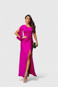 Alionessah | Elegant Women Maxi Dress - Fuchsia